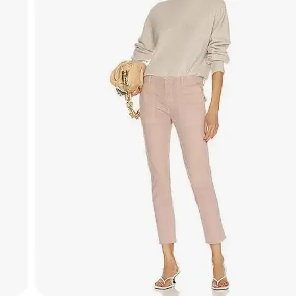 Nili Lotan Pink Raw Hem Pants - Size 4 - Picture 5 of 5